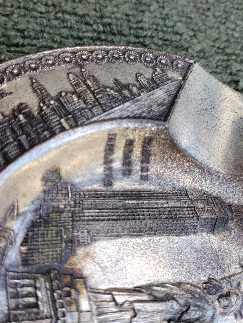 NYC Souvenir Metal Ashtray-Made In Occupied Japan - Picture 9 of 11